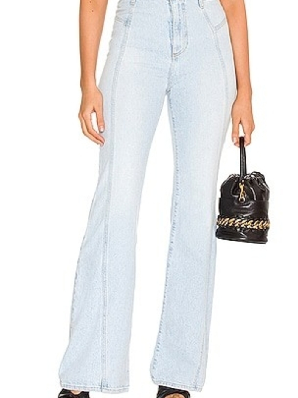 Free People Florence Pale Blue High-Rise Flare Jeans 29x34